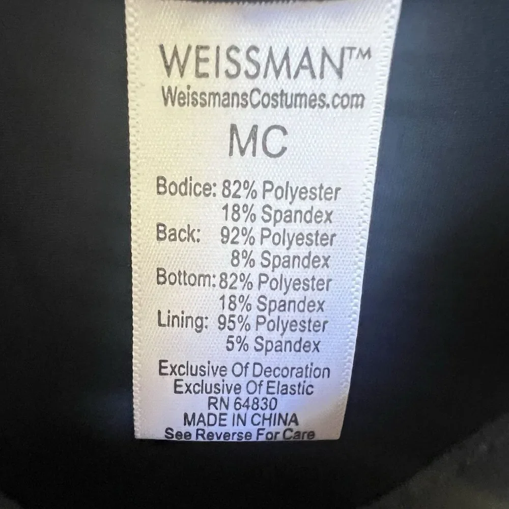 Weissman Size Child Medium Gold Digger Dance Costume Black Gold Sequin Jean Vest